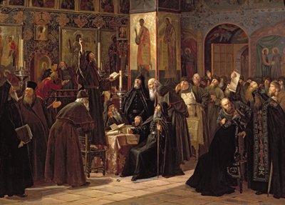 La révolte du monastère de Solovetsky contre les nouveaux livres en 1666, 1885 - Sergei Dmitrievich Miloradovich